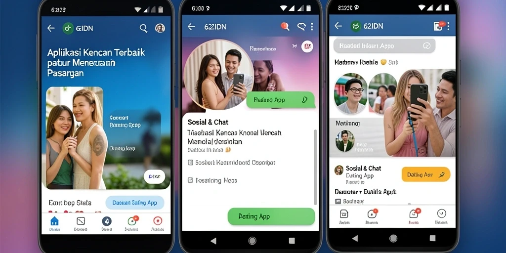 Tampilan antarmuka aplikasi 62IDN yang modern dan mudah digunakan.