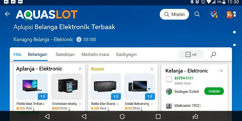 Tampilan antarmuka AQUASLOT yang intuitif dan menarik.