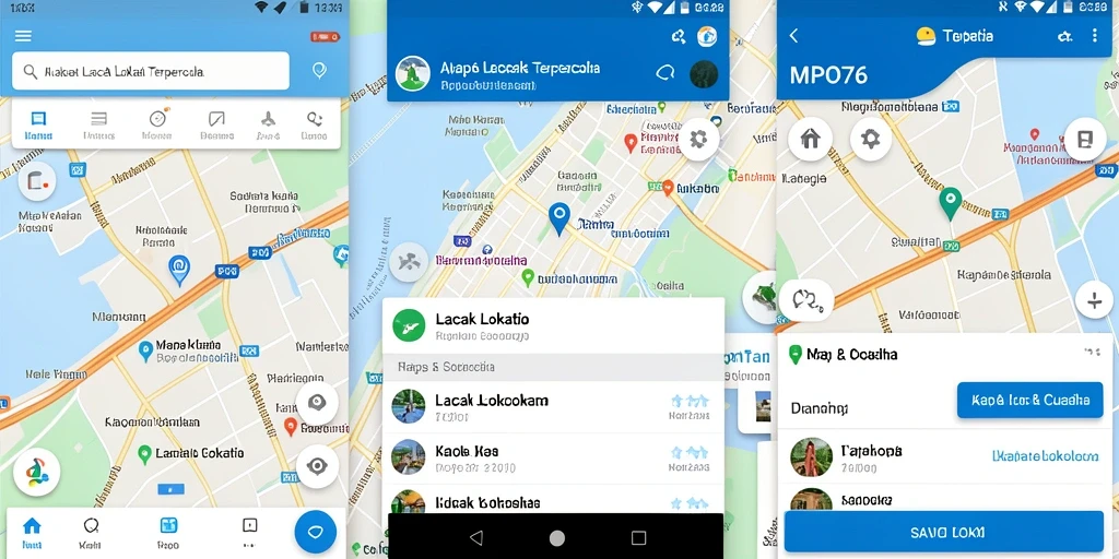 Tampilan antarmuka MPO76 dengan fungsi Lacak Lokasi.