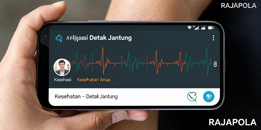 Tampilan antarmuka RAJAPOLA untuk pemantauan detak jantung.