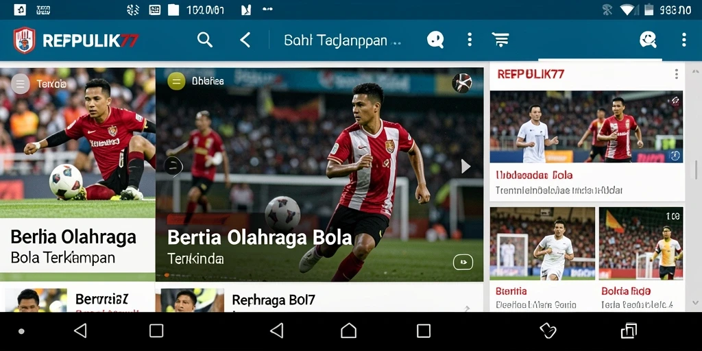 Tampilan antarmuka aplikasi REPUBLIK77 yang modern dan informatif.