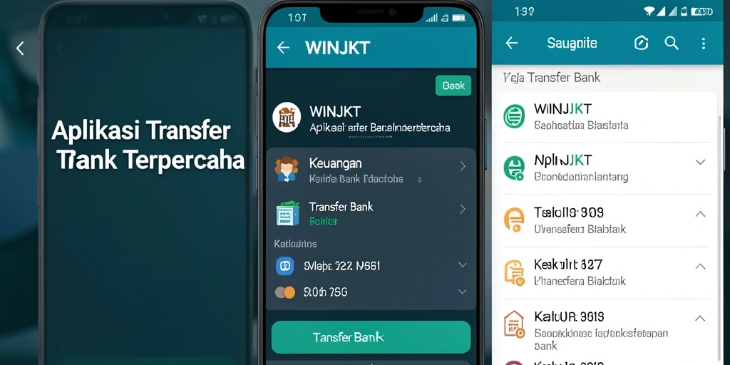 Antarmuka WINJKT yang intuitif untuk transaksi Transfer Bank.