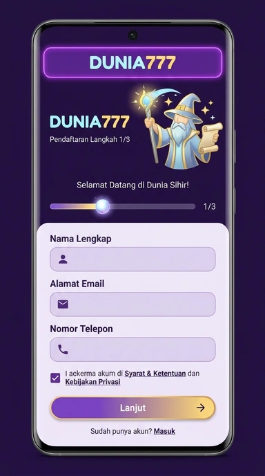 Panduan Registrasi Akun Dunia777 untuk Pengguna Android