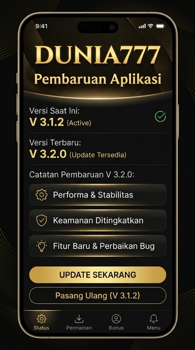 Riwayat Versi Aplikasi dunia777 untuk Pengguna Android